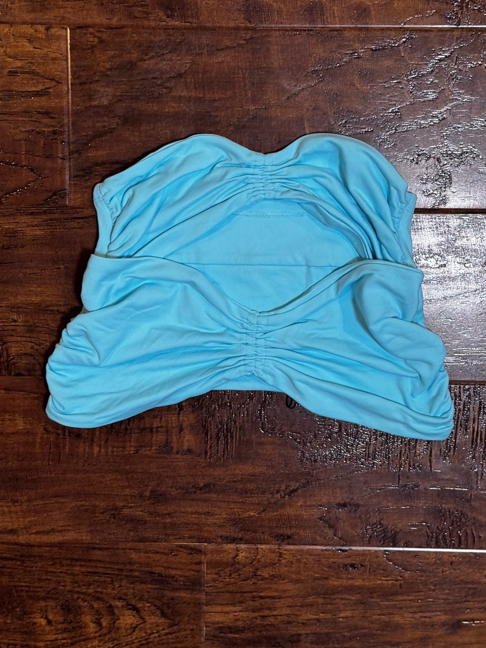 NWT Susana Monaco Blue Ruching Bandeau Top Size Medium